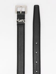 Saint Laurent Riem met logoplakkaat - Zwart