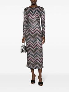 Missoni zigzag sequin-embellished midi dress - Zwart