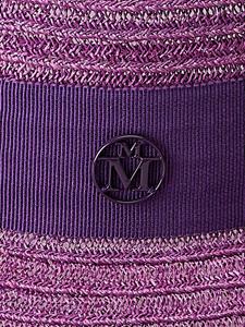 Maison Michel Virginie logo-plaque sun hat - Paars