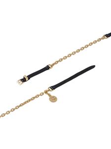 Miu Miu logo-charm chain leather belt - Goud