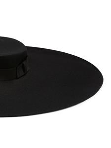 Nina Ricci Fedora hoed met brede rand - Zwart