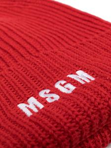 MSGM Muts met geborduurd logo - Rood