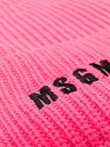 MSGM Ribgebreide muts - Roze