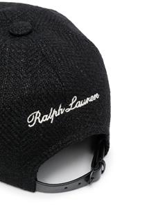 Ralph Lauren Purple Label Honkbalpet met geborduurd logo - Zwart