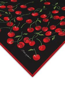 Dolce & Gabbana Sjaal met kersenprint - Zwart