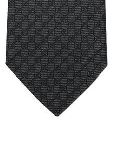 Gucci Interlocking G silk-wool tie - Zwart