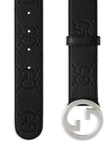 Gucci Blondie leren riem - Zwart