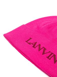 Lanvin Muts met geborduurd logo - Roze