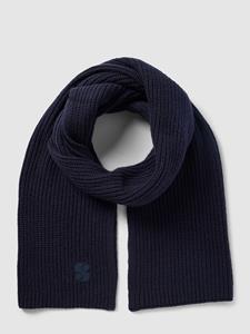S.Oliver Gebreide sjaal met labeldetail, model 'Basic'
