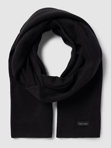 CK Calvin Klein Gebreide sjaal met labelpatch, model 'Essentials'