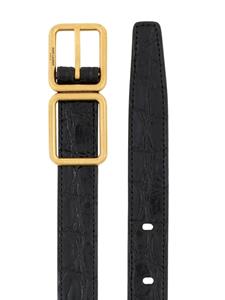 Saint Laurent Riem met dubbele gesp - Zwart