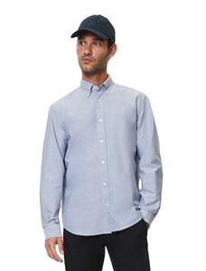 Marc O'Polo Overhemd met lange mouwen Button down collar, long sleeves, round hem met een stijlvol logoborduursel op borsthoogte
