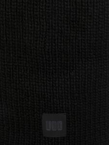 UGG Grofgebreide sjaal en muts set - Zwart