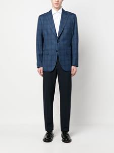 Brioni Blazer met gekerfde revers - Blauw