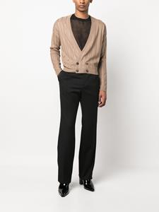 Saint Laurent Pantalon met streepdetail - Zwart