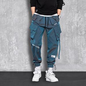 Trending Online Streetwear Spring New Casual Pants Men Multi-pocket Cargo Pants Harajuku Slim Fit Elastic Waist Joggers