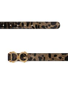 Dolce & Gabbana Riem met luipaardprint - Bruin