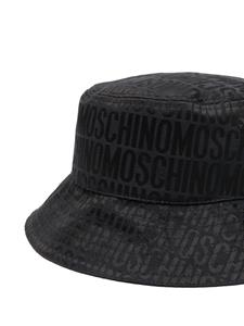 Moschino Vissershoed met logoprint - Zwart
