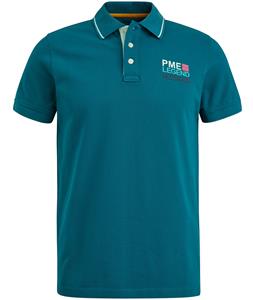 PME Legend Piqué Poloshirt Logo Blau