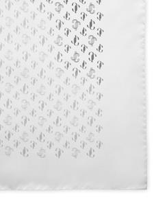 Jimmy Choo Sjaal met monogram-patroon - Wit