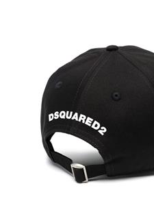 Dsquared2 logo-print cotton cap - Zwart