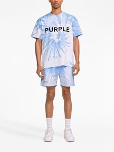 Purple Brand Shorts met tie-dye - Blauw