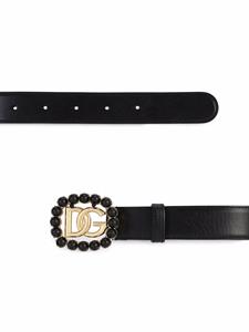 Dolce & Gabbana Leren gespriem - Zwart