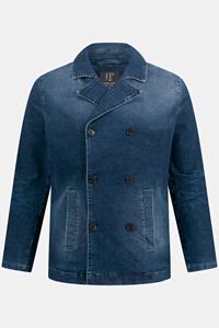 JP1880 Funktionsjacke Caban Jacke Denim doppelreihige Knopfleiste