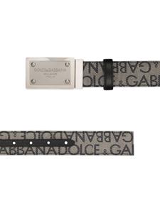 Dolce & Gabbana Riem met logoplakkaat - Beige