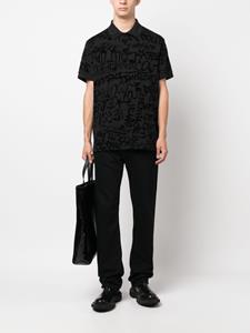 Versace Overhemd met graffitiprint - Zwart