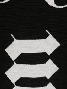 Palm Angels Sjaal met logo-jacquard - BLACK OFF WHITE