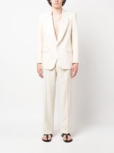 Saint Laurent Blazer met enkele rij knopen - Beige