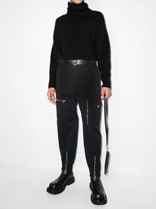 Alexander McQueen Broek met ritsdetail - Zwart