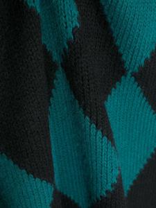 La DoubleJ Sjaal met argyle patroon - Zwart