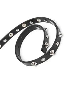 Alessandra Rich spike-embellished leather belt - Zwart