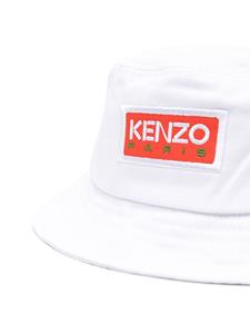 Kenzo Vissershoed met geborduurd logo - Wit