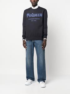 Alexander McQueen Jeans met geborduurd logo - Blauw