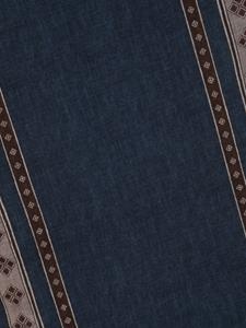 Kiton Sjaal met geometrische print - Blauw