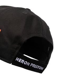 Heron Preston Honkbalpet met geborduurd logo - Zwart
