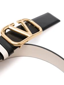 Valentino VLogo leather reversible belt - Zwart