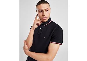 Tommy Hilfiger Tipped Polo Shirt - Black- Heren