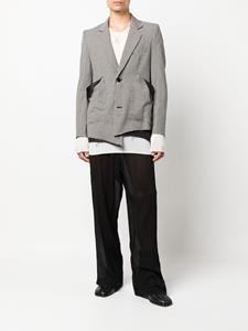 Sulvam Blazer met asymmetrische afwerking - Zwart