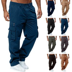 Tamiaamia Men's Work Pants Outdoor Casual Pants Jogging Tooling Solid Color Sports Casual Light Hiking Large Pocket Pants