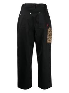 CLOT Broek met luipaardprint - Zwart