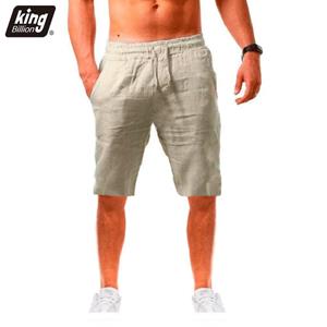 King Billion New Men's Cotton Linen Shorts Pants Male Summer Breathable Solid Color Linen Trousers Fitness Streetwear S-3XL