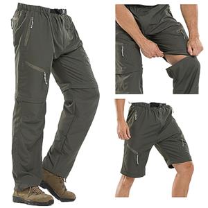 LED lights1 Men's Outdoor Detachable Cargo Trousers Work Trousers Combat Tactical Pants Shorts