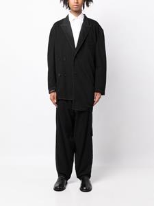 Yohji Yamamoto Blazer met dubbele rij knopen - Zwart