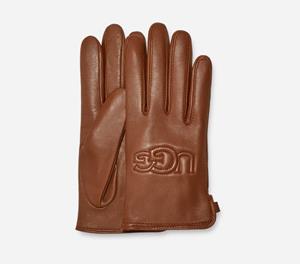 Ugg Shorty-handschoen met logo in Brown  Leder