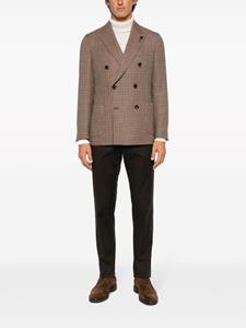 Lardini Blazer met pied-de-poule print - Beige