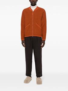 Universal Works zip-up knitted bomber jacket - Oranje